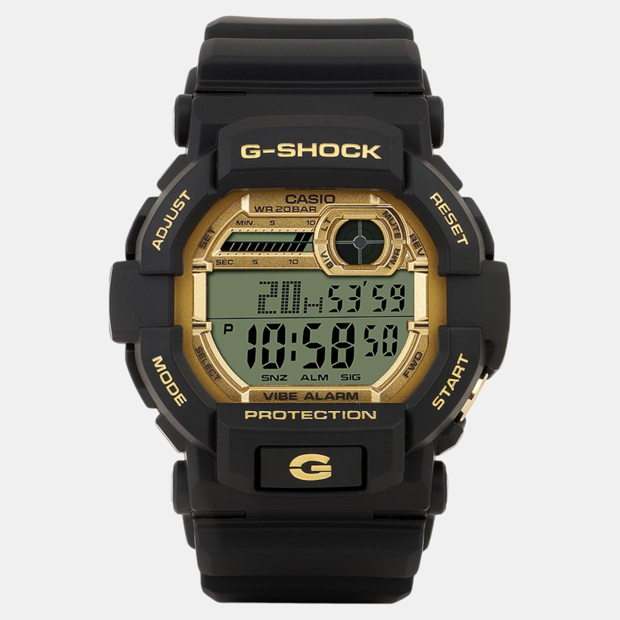 G-Shock Men Quartz Gold Dial Digital Resin Watch G1455