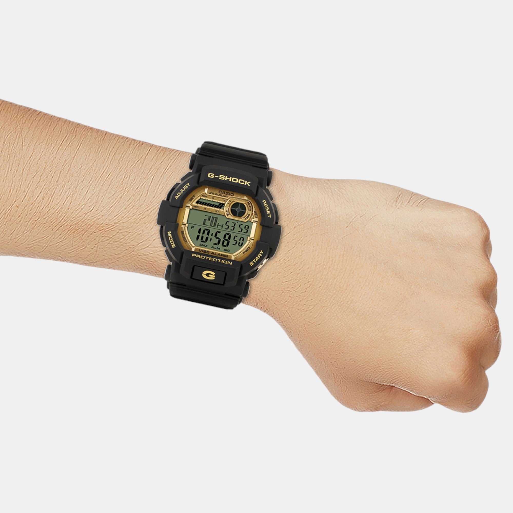 G-Shock Men Quartz Gold Dial Digital Resin Watch G1455