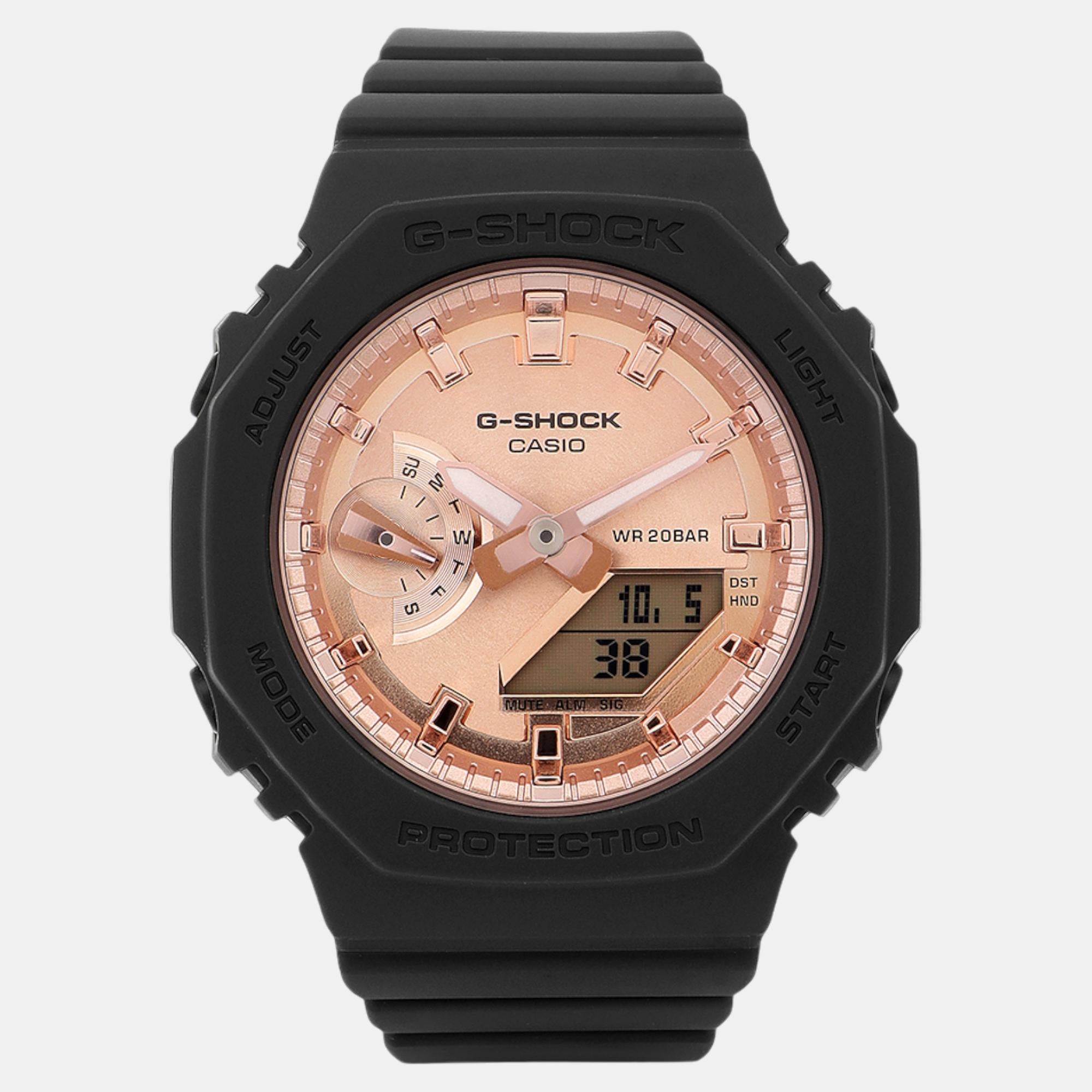 G-Shock Women Quartz Rose Gold Dial Analog-Digital Resin Watch G1459
