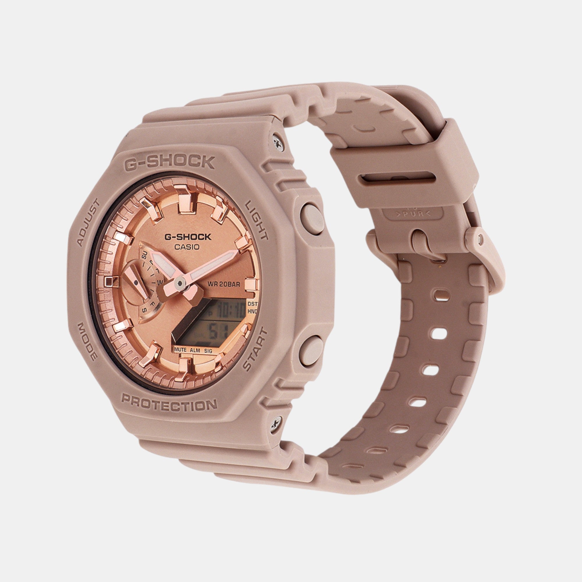 G-Shock Women Quartz Rose Gold Dial Analog-Digital Resin Watch G1460