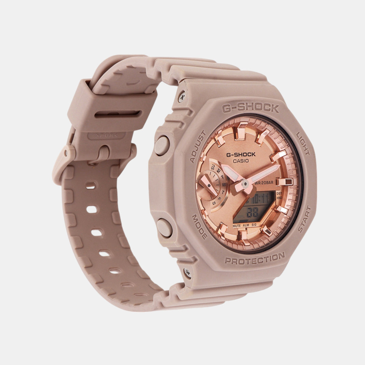 G-Shock Women Quartz Rose Gold Dial Analog-Digital Resin Watch G1460