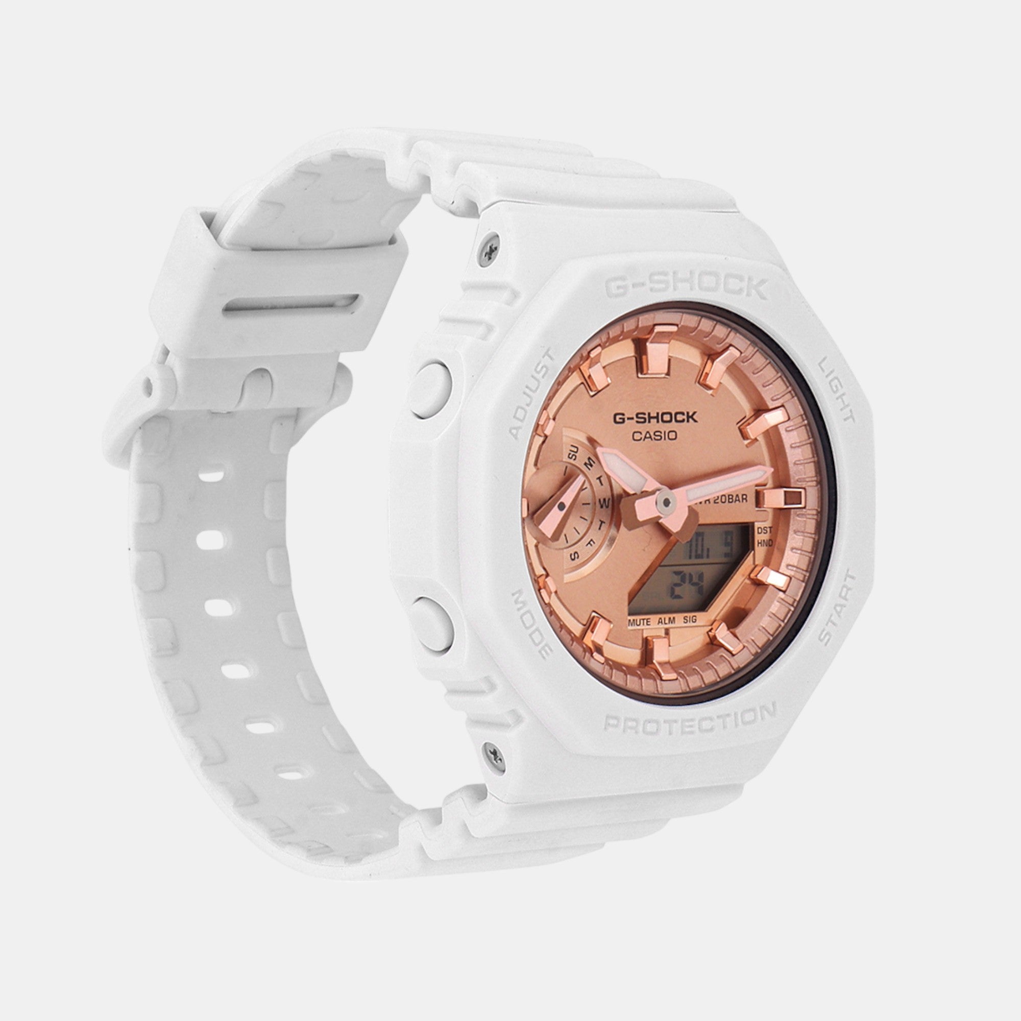 G-Shock Women Quartz Rose Gold Dial Analog-Digital Resin Watch G1461