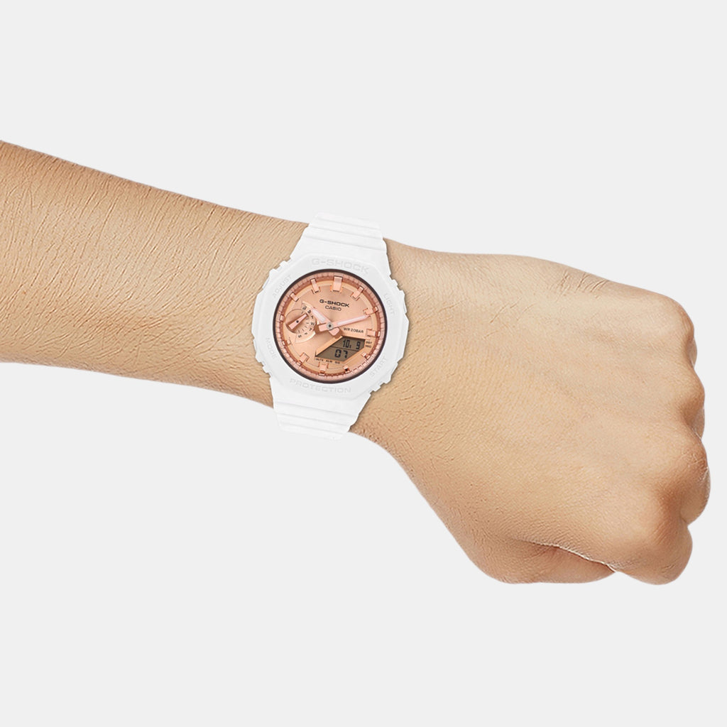 G-Shock Women Quartz Rose Gold Dial Analog-Digital Resin Watch G1461