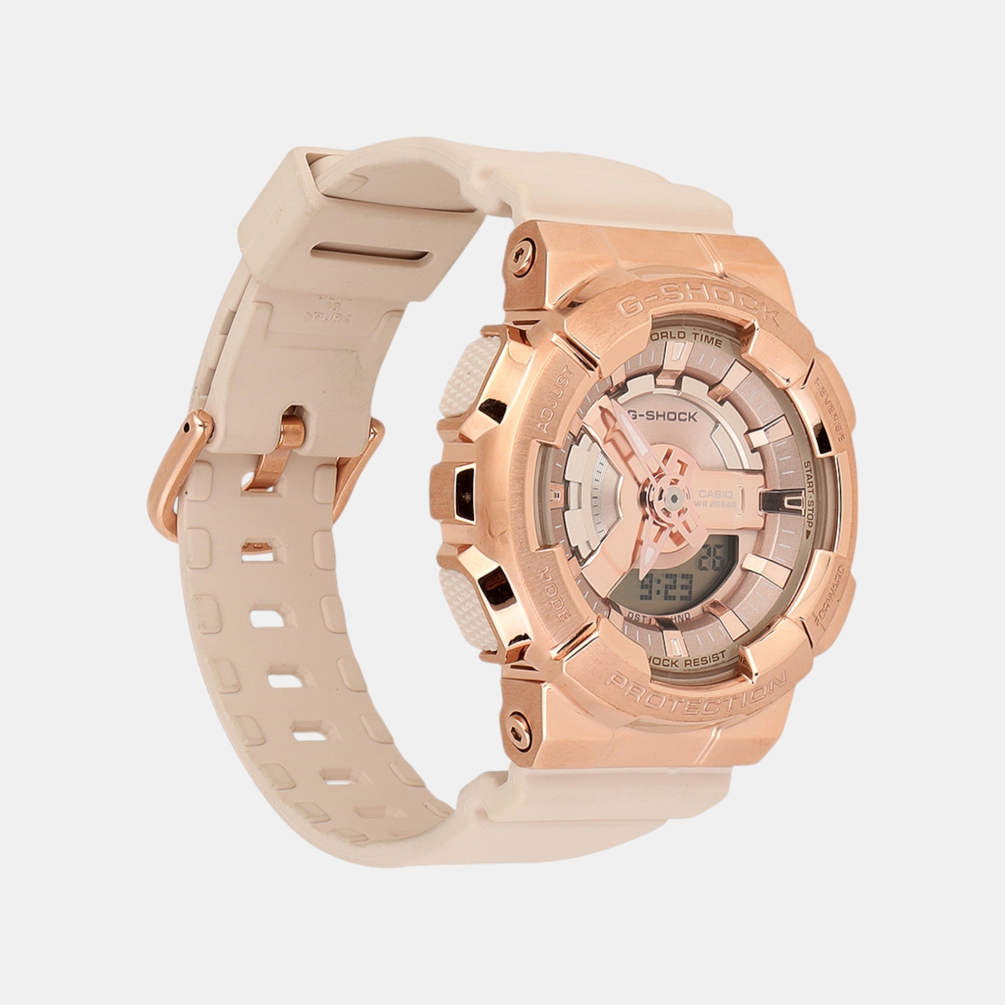 G-Shock Women Quartz Rose Gold Dial Analog-Digital Resin Watch G1462