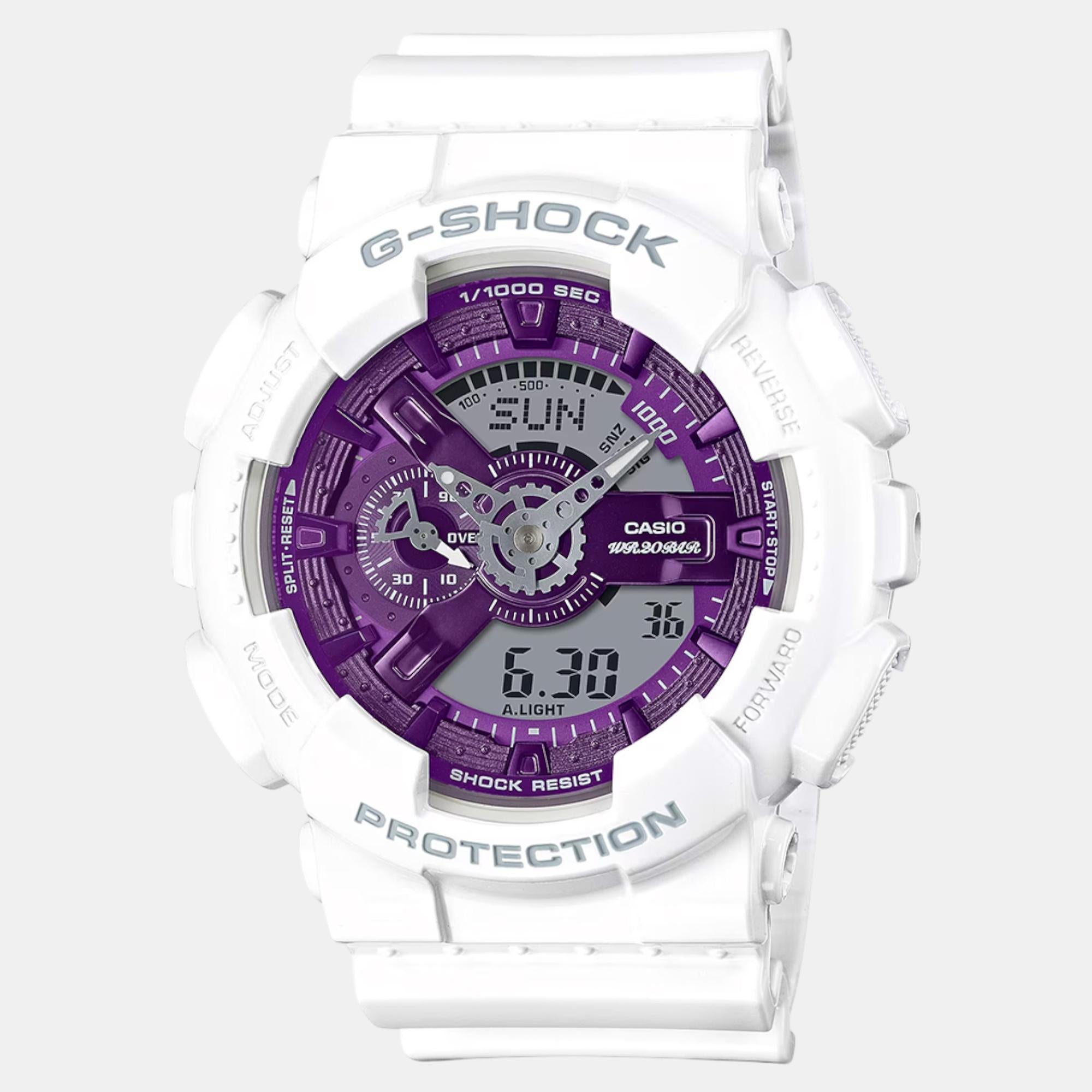 G-Shock Men Quartz Purple Dial Analog-Digital Resin Watch G1469