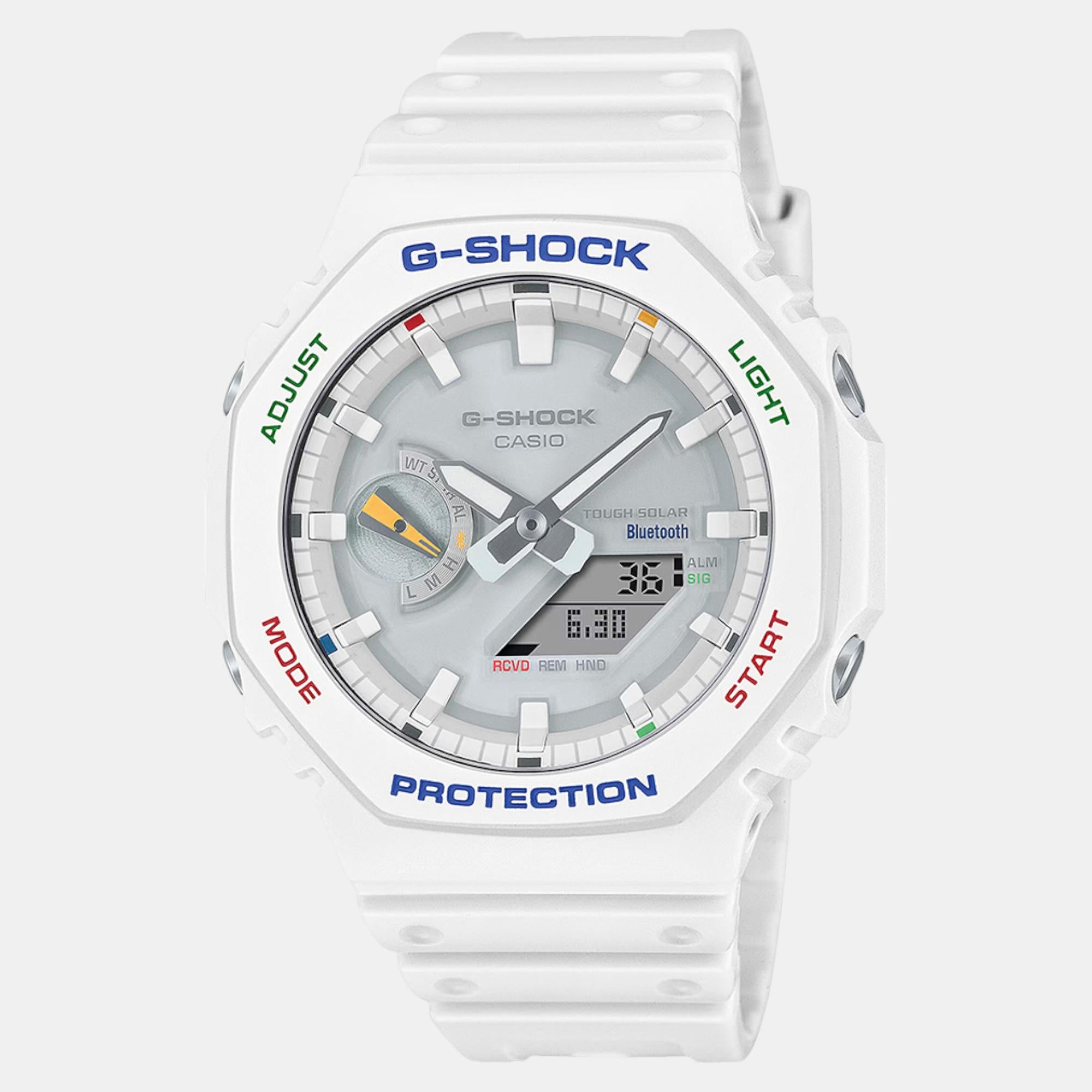 G-Shock Men Quartz White Dial Analog-Digital Resin Watch G1475