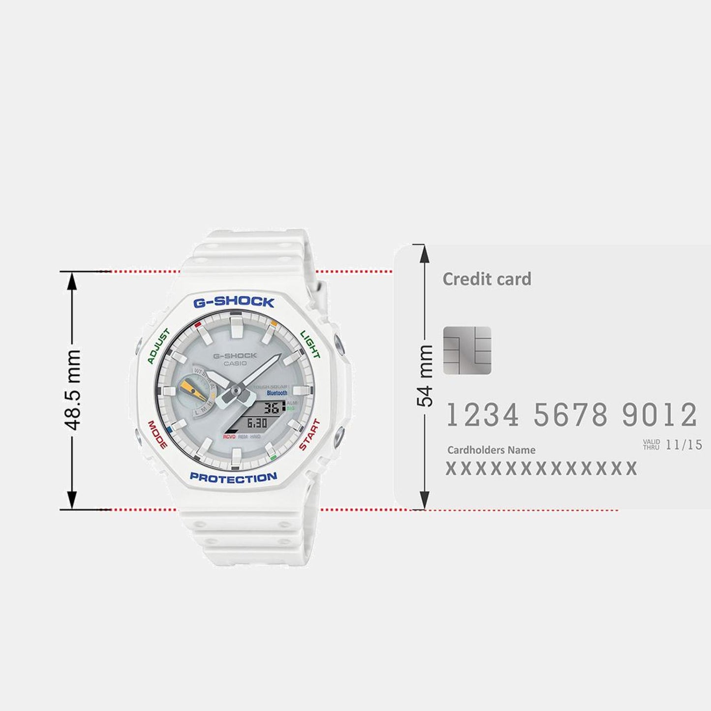 G-Shock Men Quartz White Dial Analog-Digital Resin Watch G1475