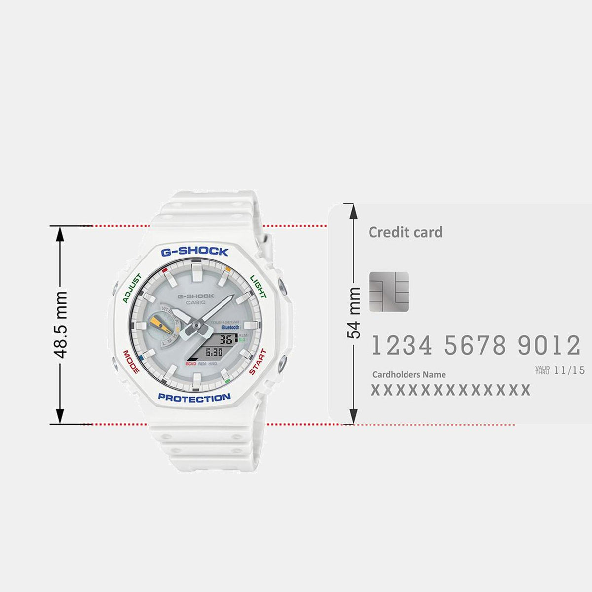 G-Shock Men Quartz White Dial Analog-Digital Resin Watch G1475