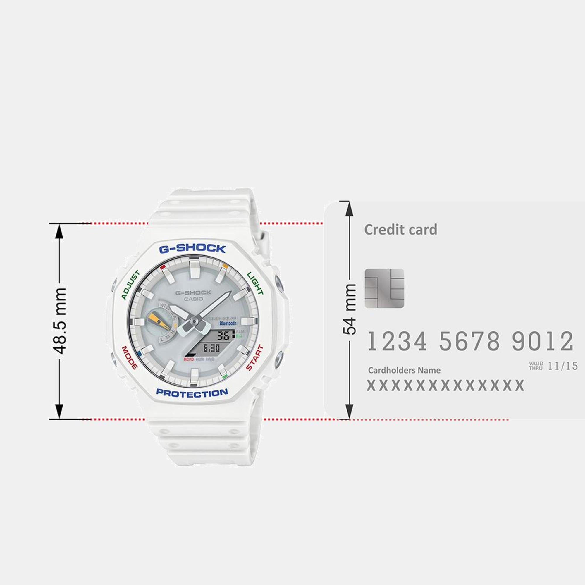 G-Shock Men Quartz White Dial Analog-Digital Resin Watch G1475