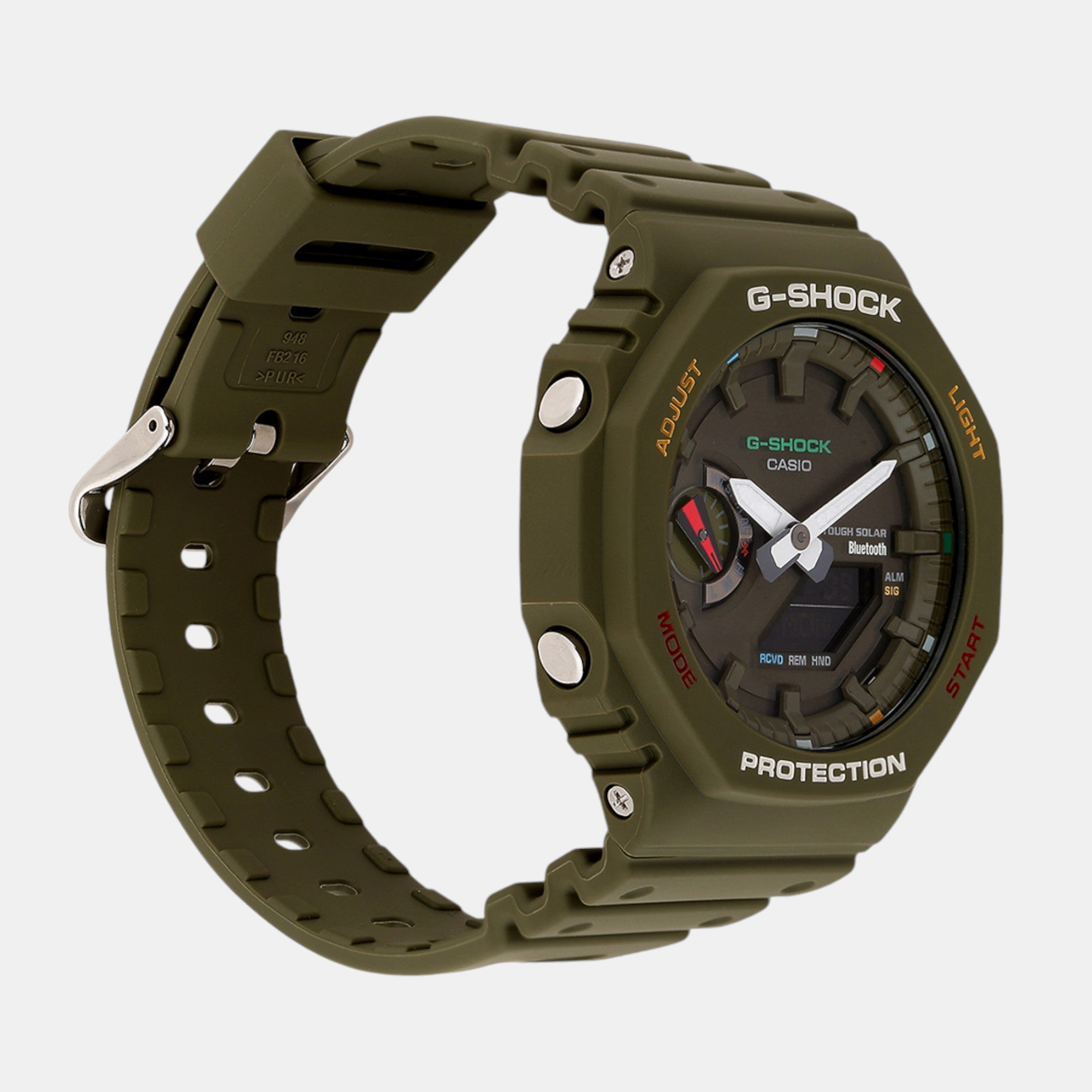 G-Shock Men Quartz Green Dial Analog-Digital Resin Watch G1477