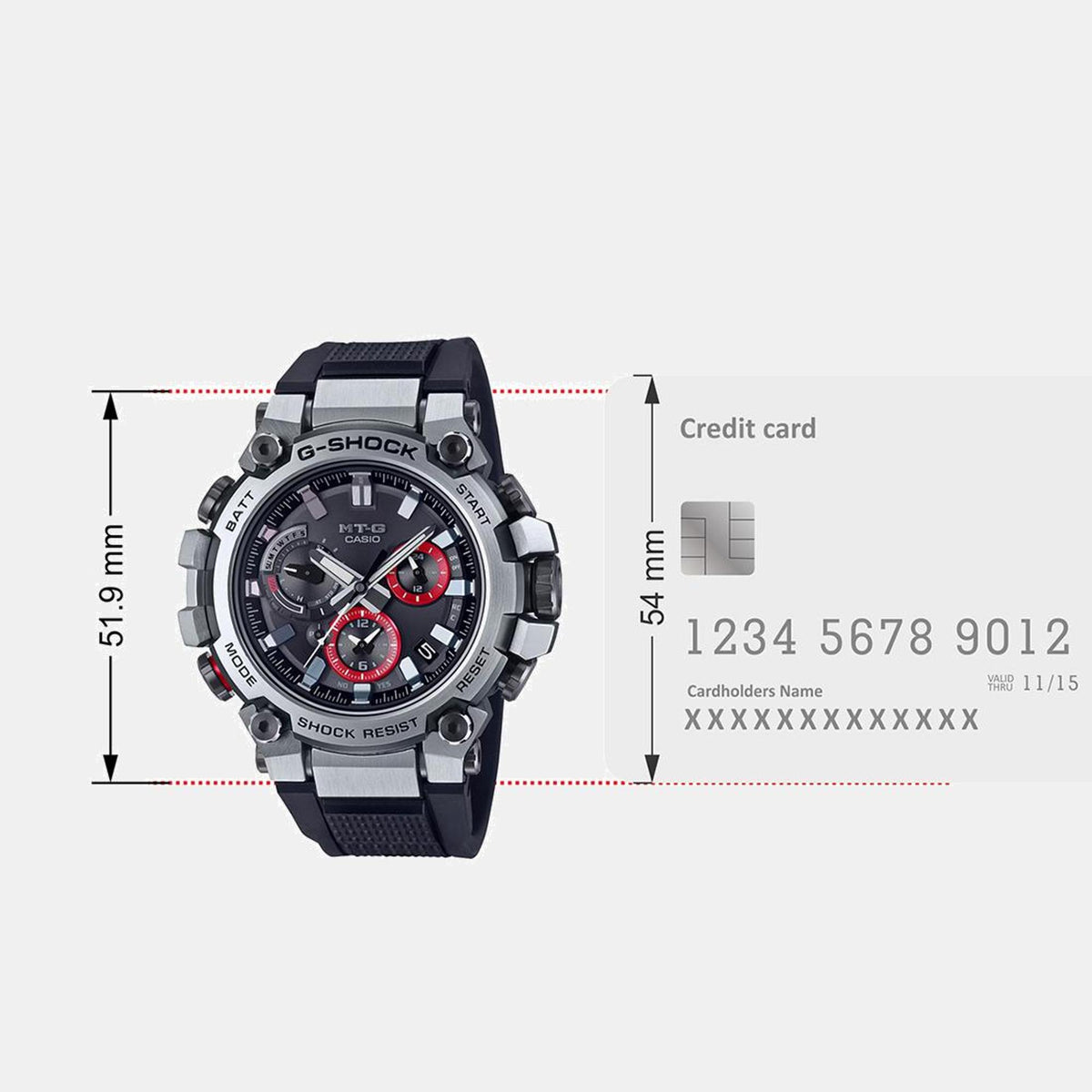 G-Shock Men Quartz Black Dial Chronograph Resin Watch G1480