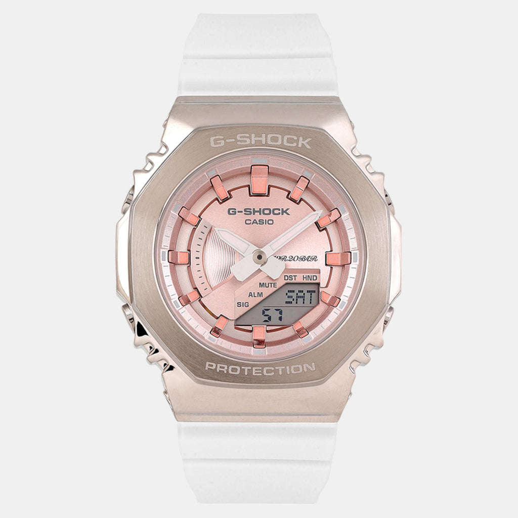 G-Shock Women Quartz Rose Gold Dial Analog-Digital Resin Watch G1490