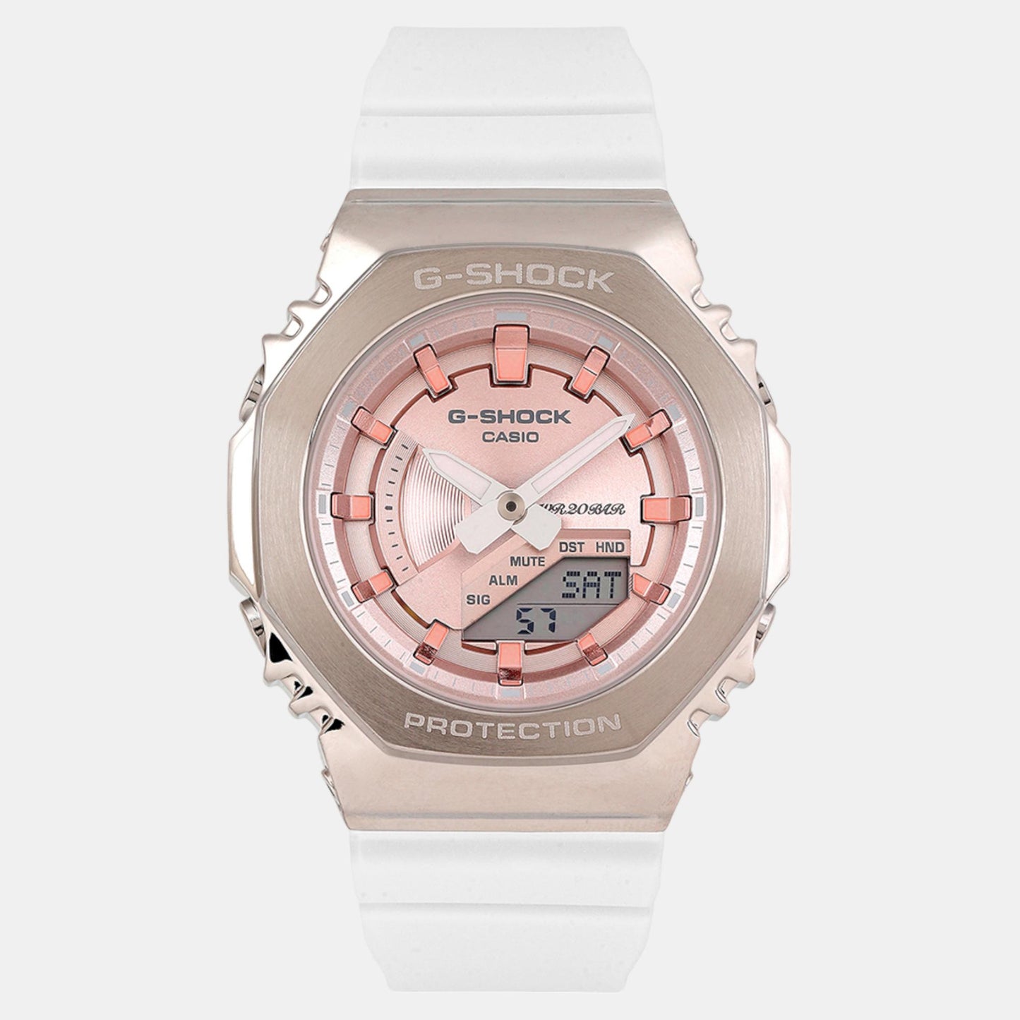 G-Shock Women Quartz Rose Gold Dial Analog-Digital Resin Watch G1490