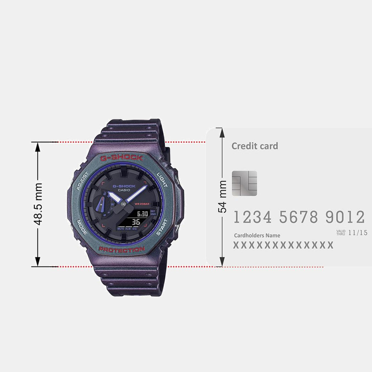 G-Shock Men Quartz Black Dial Analog-Digital Resin Watch G1496
