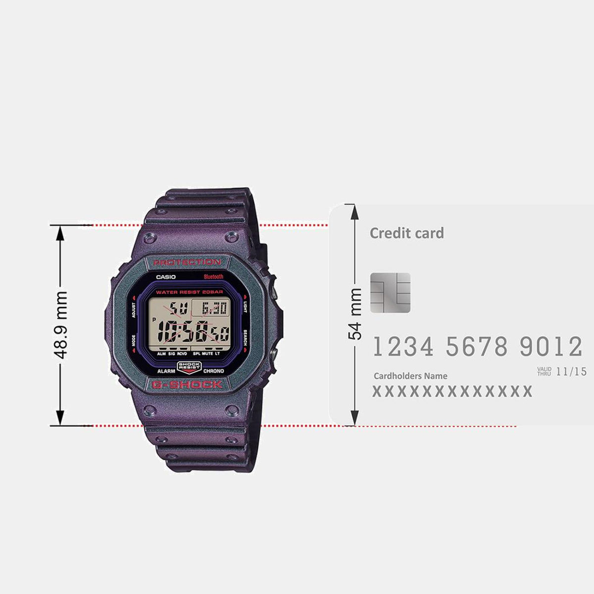 G-Shock Men Quartz Black Dial Digital Resin Watch G1497