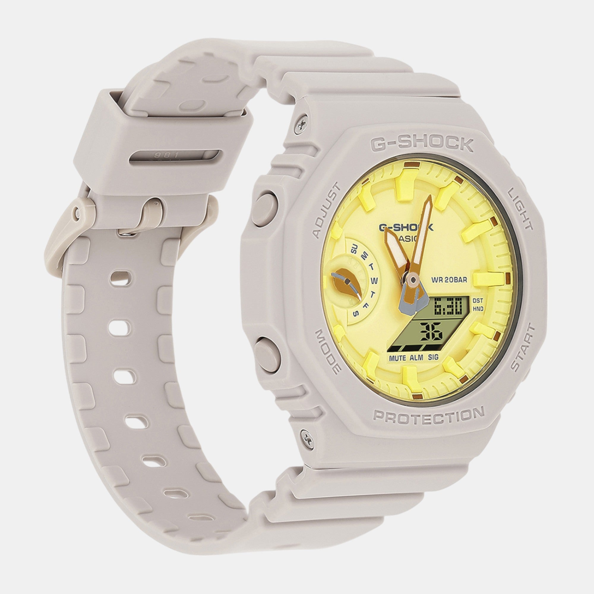 G-Shock Women Quartz Yellow Dial Analog-Digital Resin Watch G1499