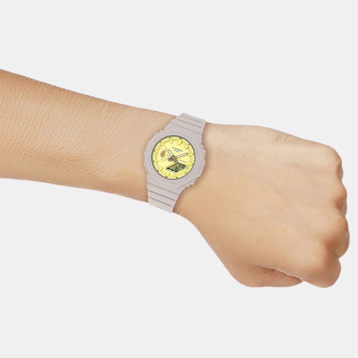 G-Shock Women Quartz Yellow Dial Analog-Digital Resin Watch G1499