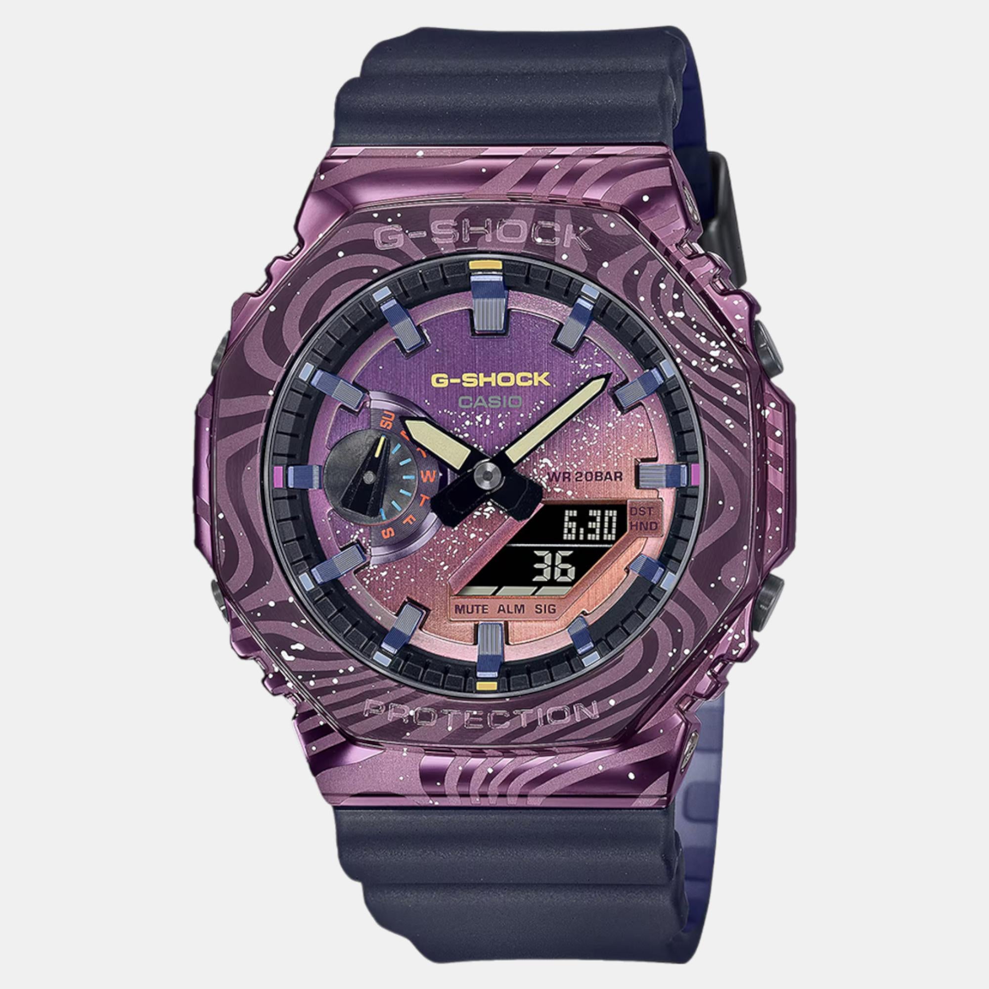 G-Shock Men Quartz Purple Dial Analog-Digital Resin Watch G1503