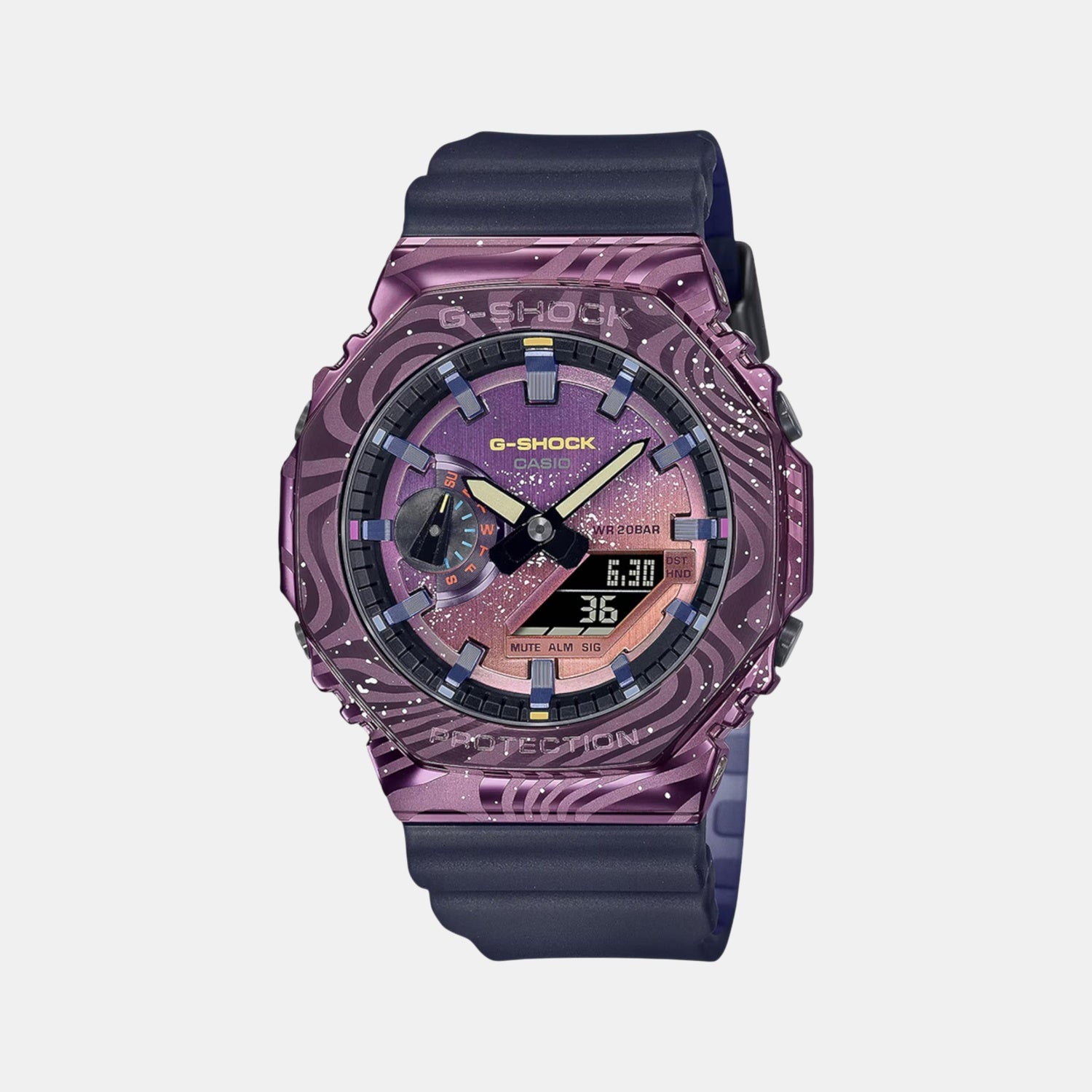 G-Shock Men Quartz Purple Dial Analog-Digital Resin Watch G1503