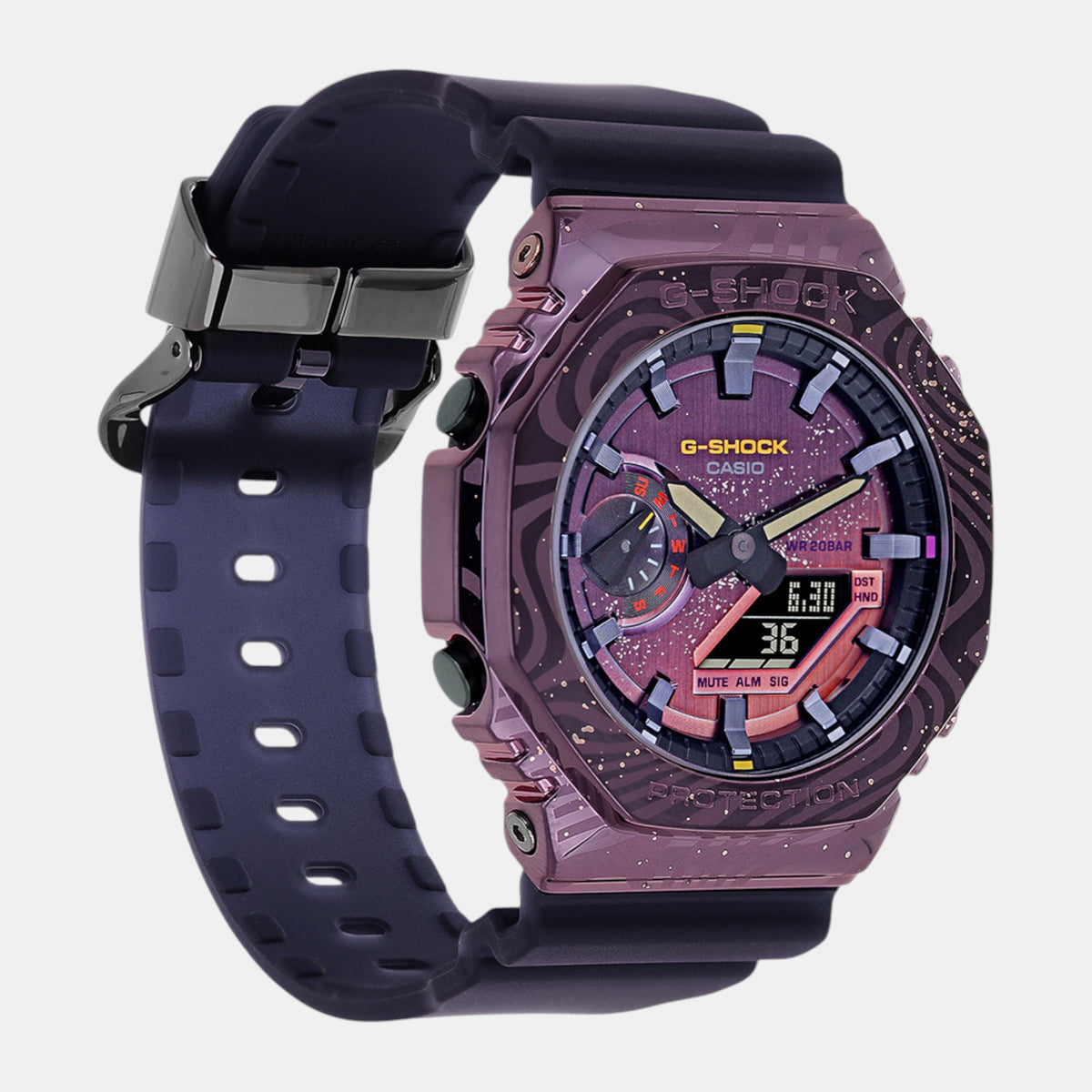 G-Shock Men Quartz Purple Dial Analog-Digital Resin Watch G1503