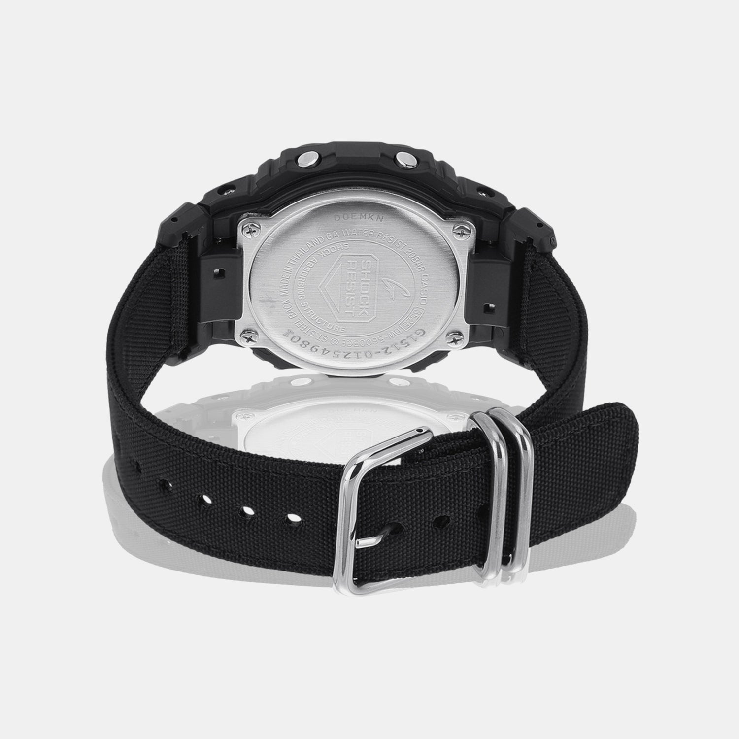 G-Shock Men Quartz Black Dial Digital Fabric Watch G1512