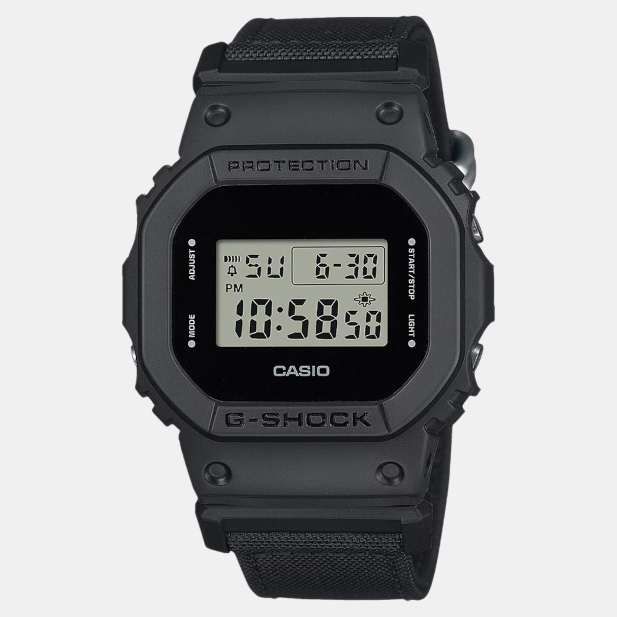 G-Shock Men Quartz Black Dial Digital Fabric Watch G1512