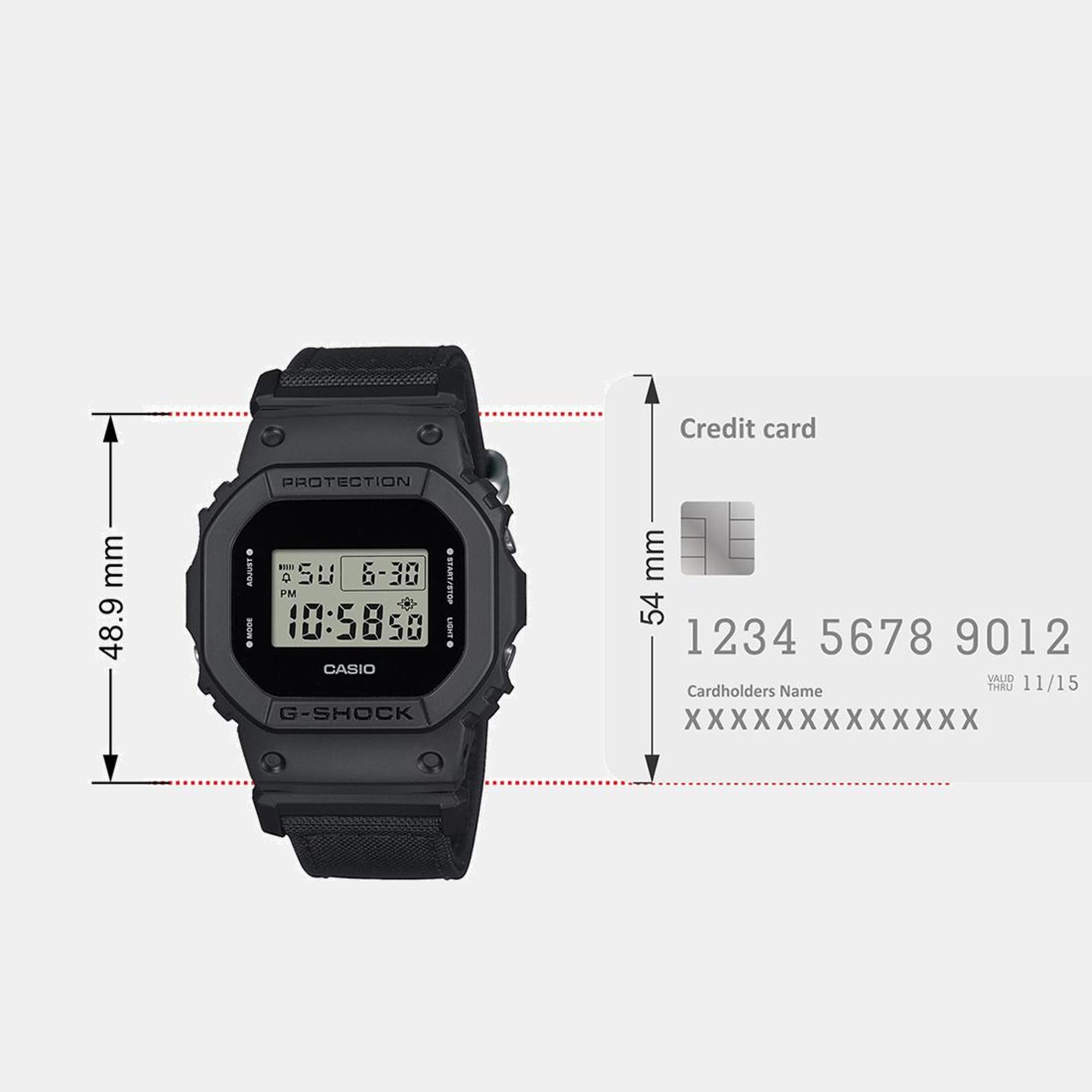 G-Shock Men Quartz Black Dial Digital Fabric Watch G1512