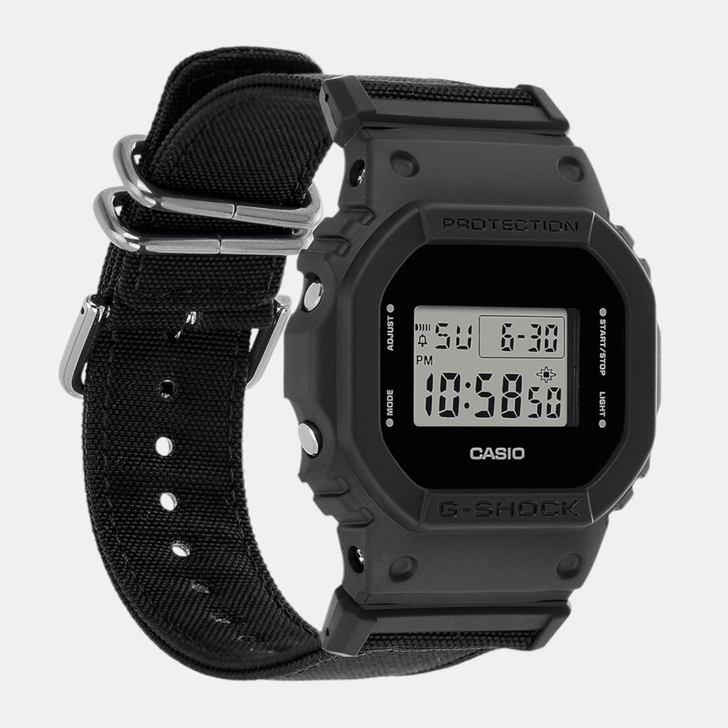G-Shock Men Quartz Black Dial Digital Fabric Watch G1512