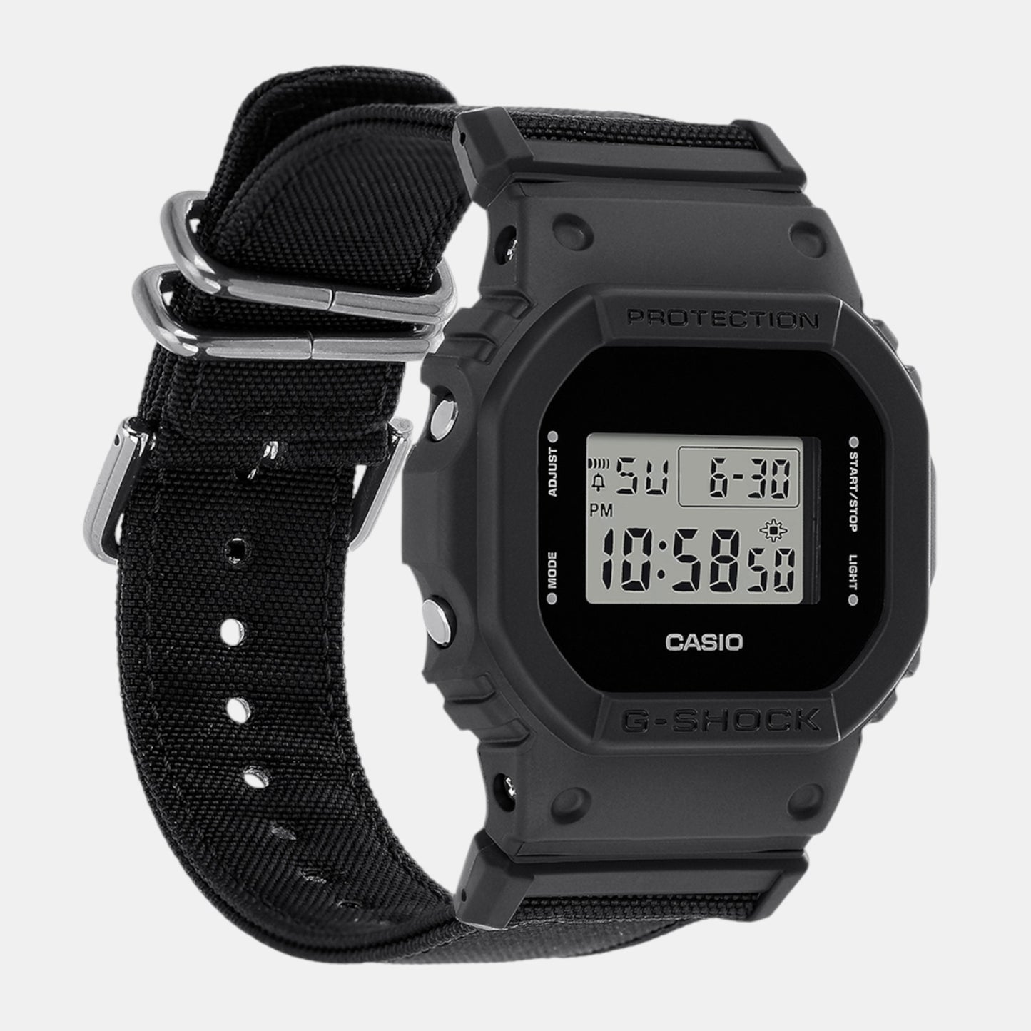 G-Shock Men Quartz Black Dial Digital Fabric Watch G1512