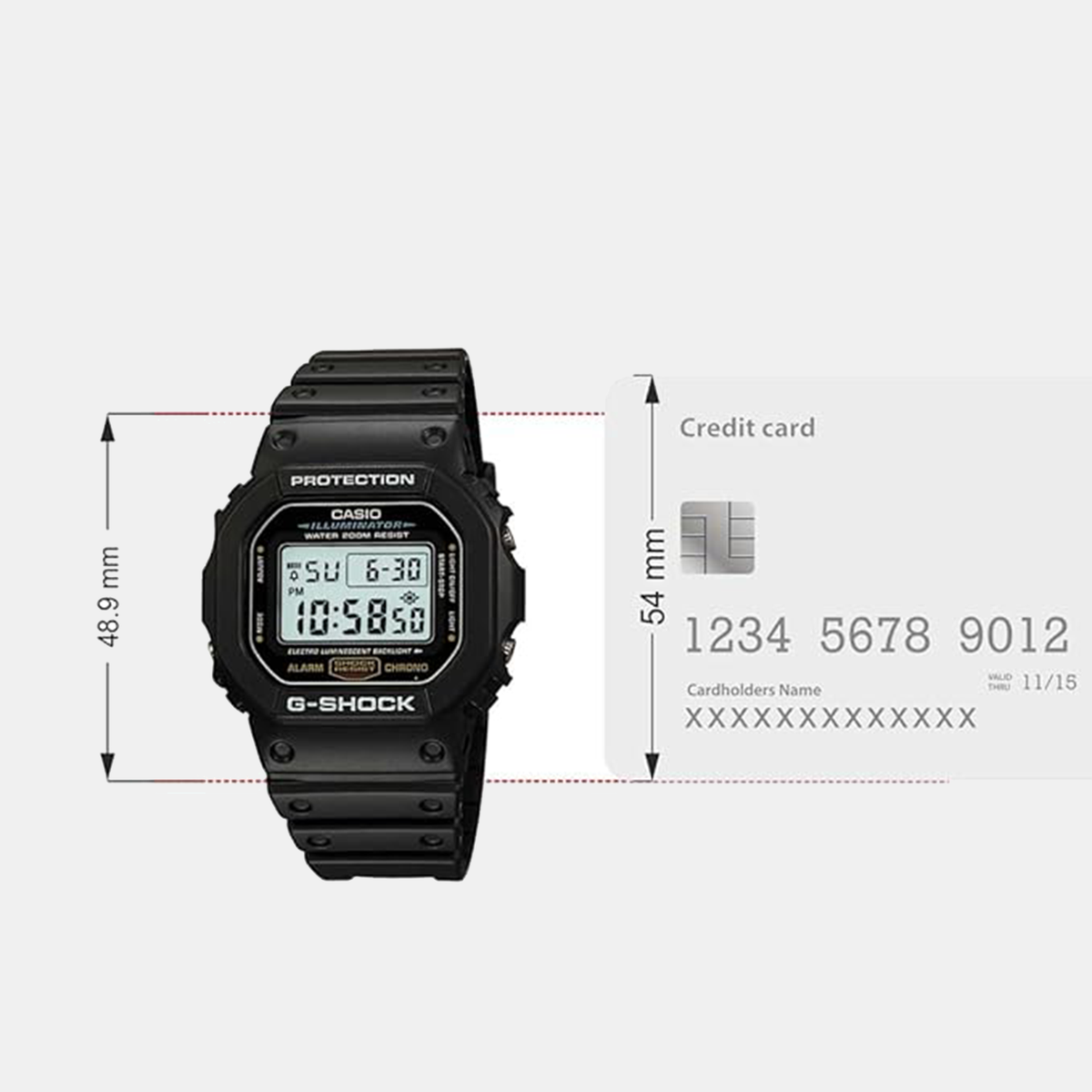 G-Shock Men Quartz Black Dial Digital Resin Watch G1514