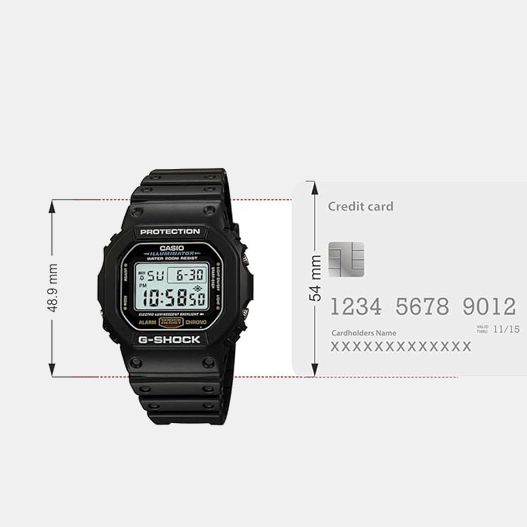 G-Shock Men Quartz Black Dial Digital Resin Watch G1514