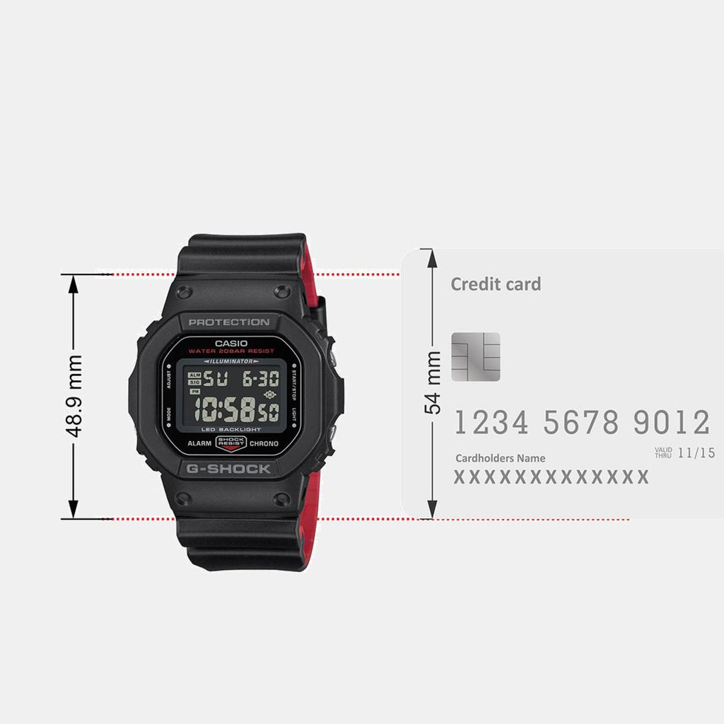G-Shock Men Quartz Black Dial Digital Resin Watch G1515