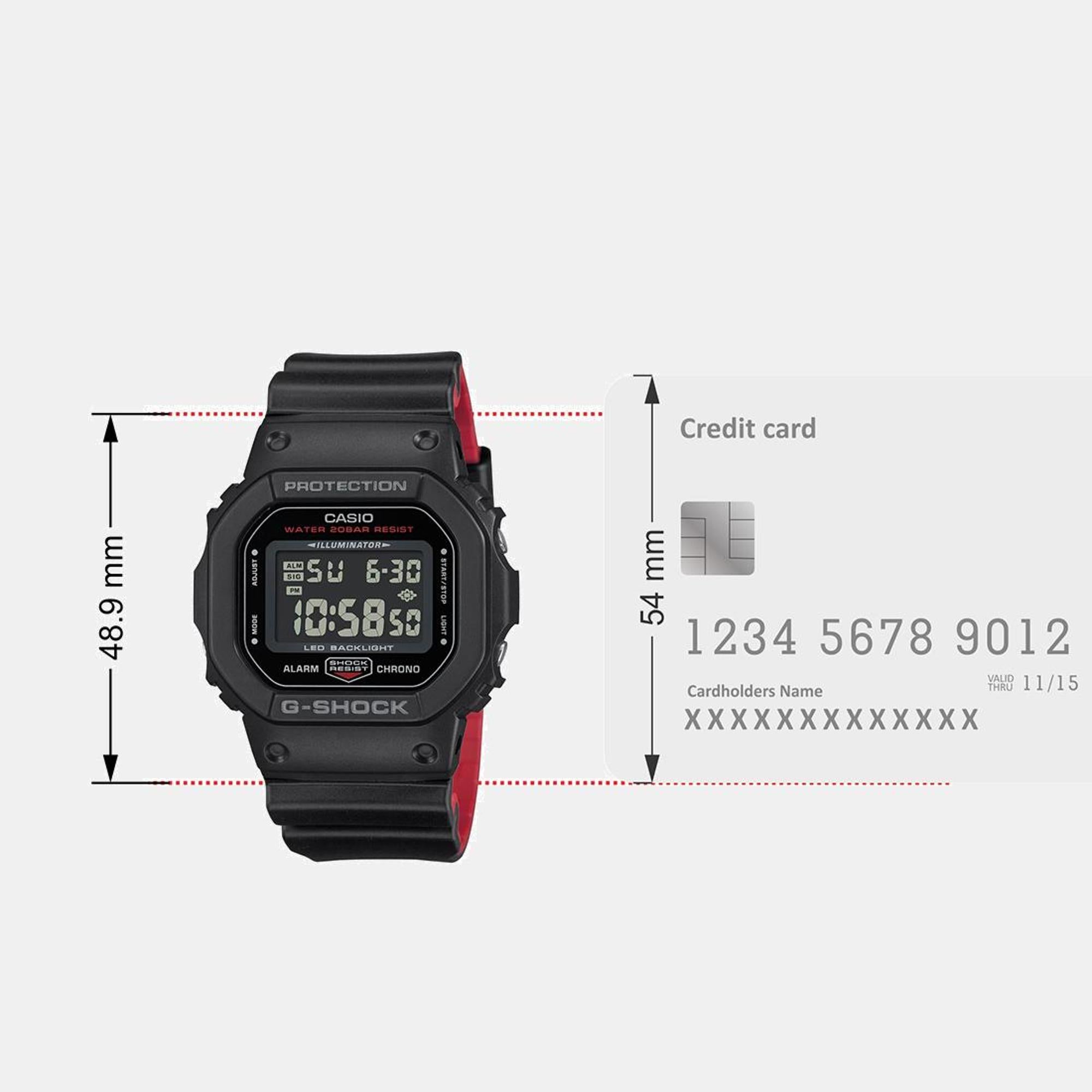 G-Shock Men Quartz Black Dial Digital Resin Watch G1515