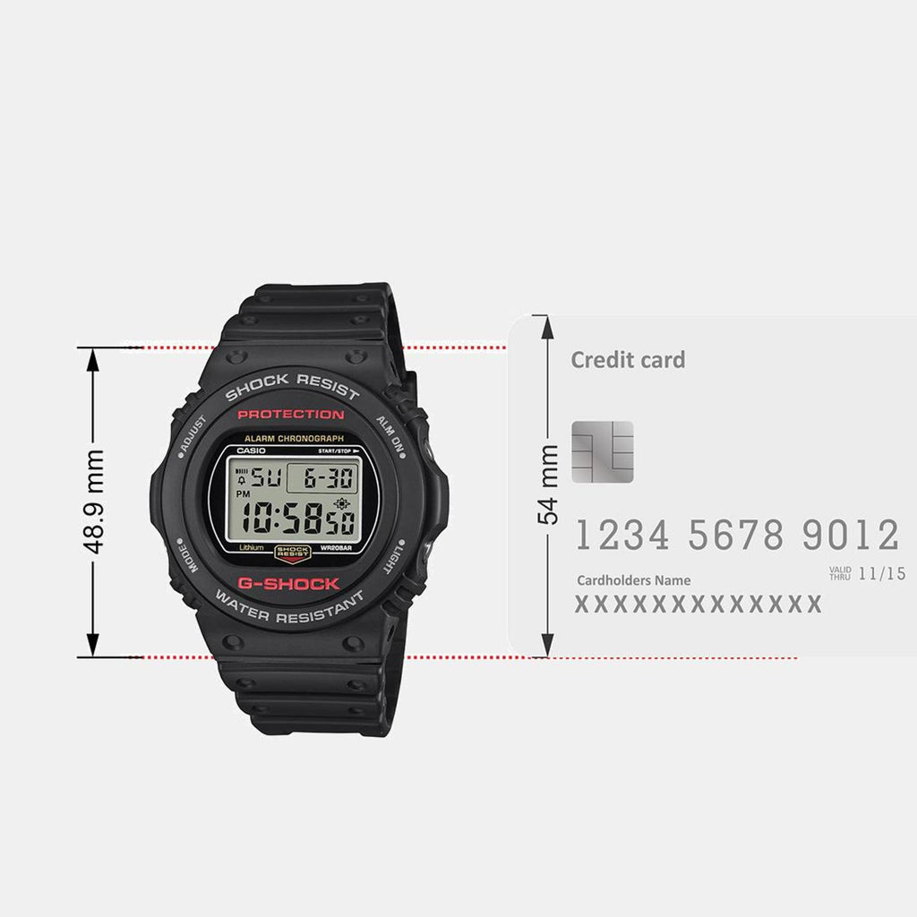 G-Shock Men Quartz Black Dial Digital Resin Watch G1517