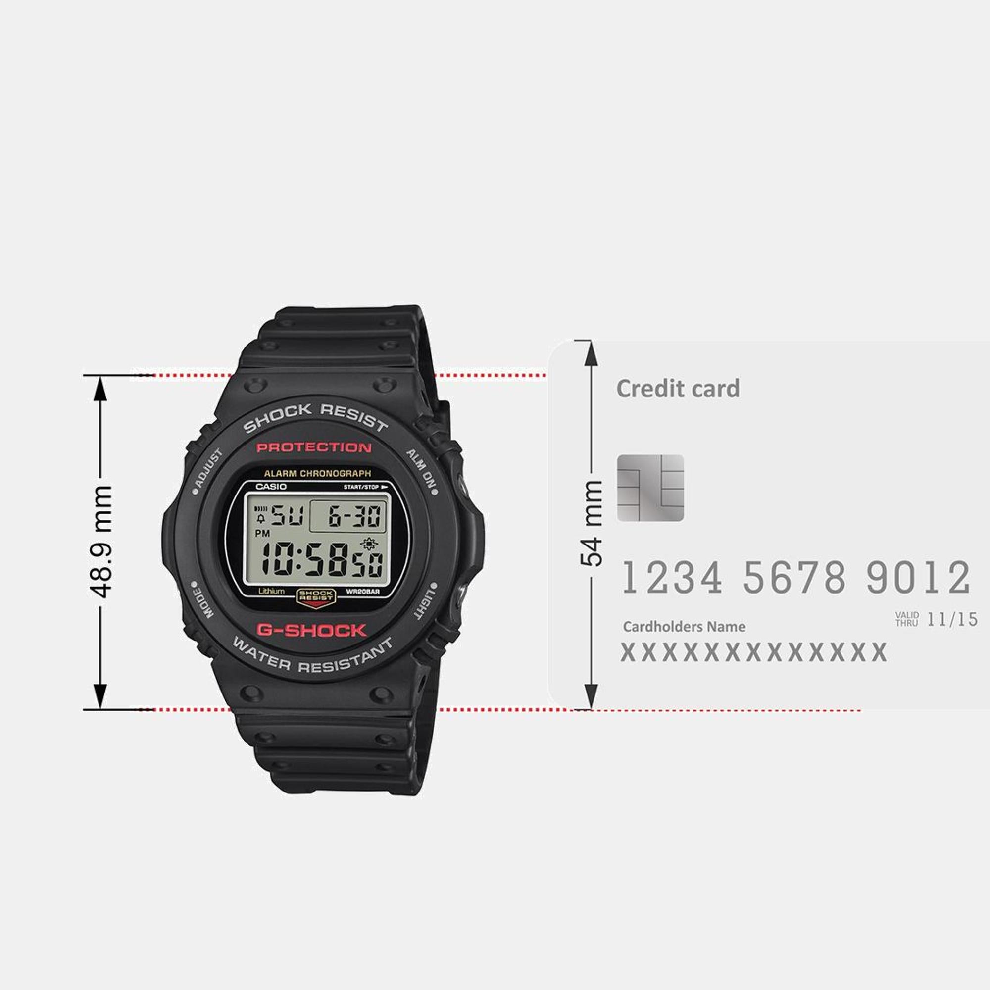 G-Shock Men Quartz Black Dial Digital Resin Watch G1517