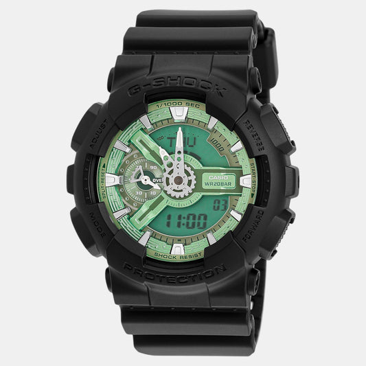 G-Shock Men Quartz Green Dial Analog-Digital Resin Watch G1519