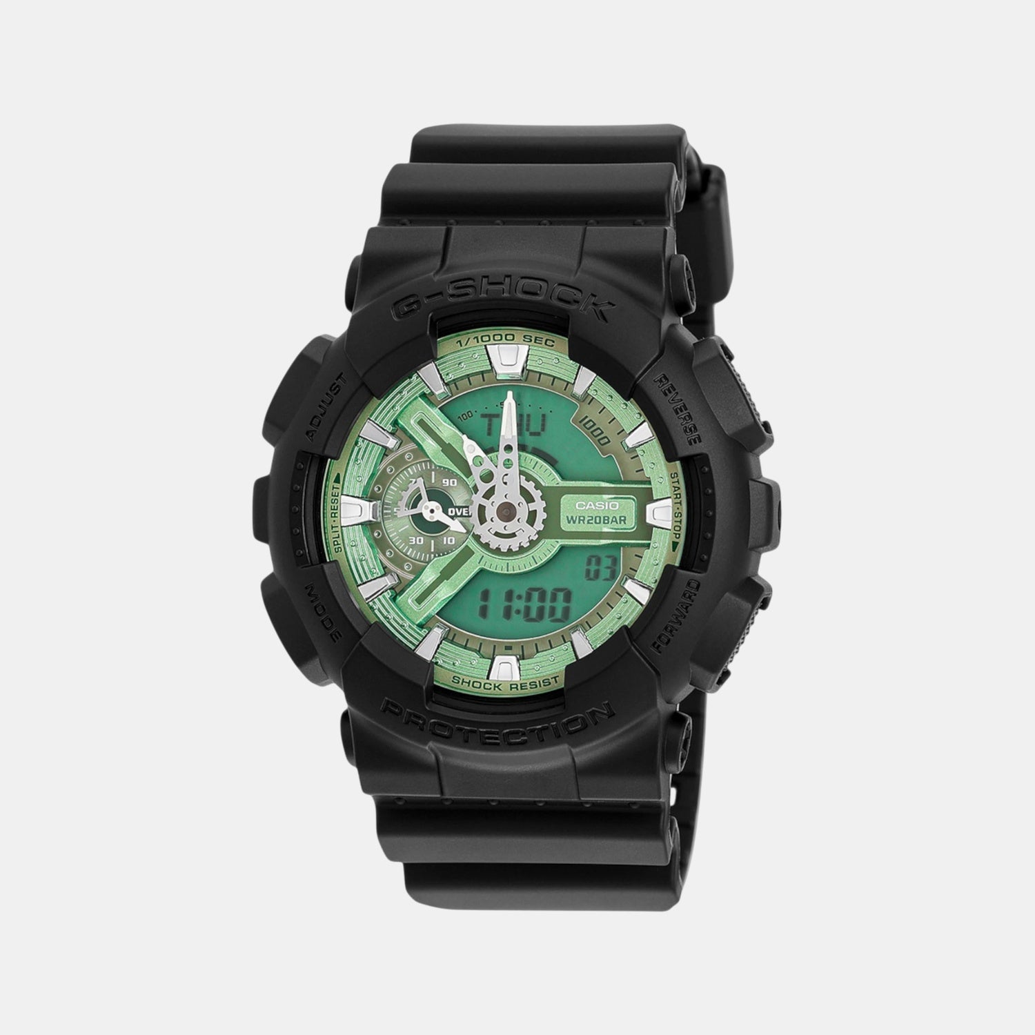 G-Shock Men Quartz Green Dial Analog-Digital Resin Watch G1519