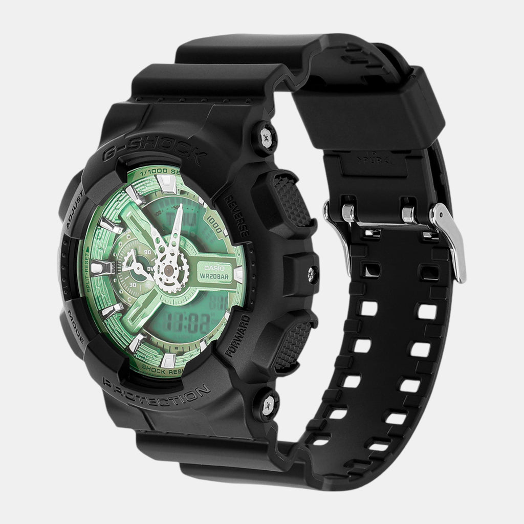 G-Shock Men Quartz Green Dial Analog-Digital Resin Watch G1519