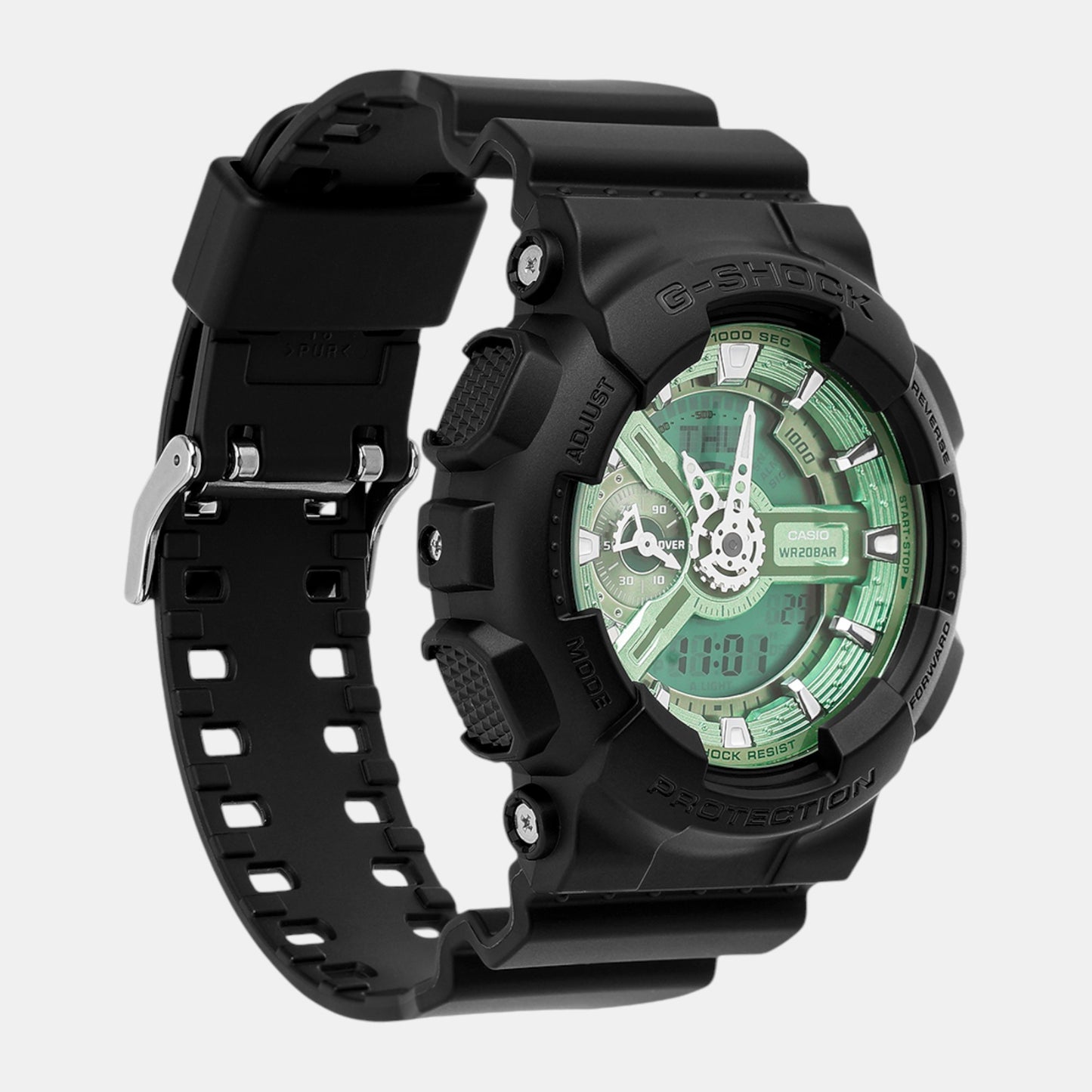 G-Shock Men Quartz Green Dial Analog-Digital Resin Watch G1519