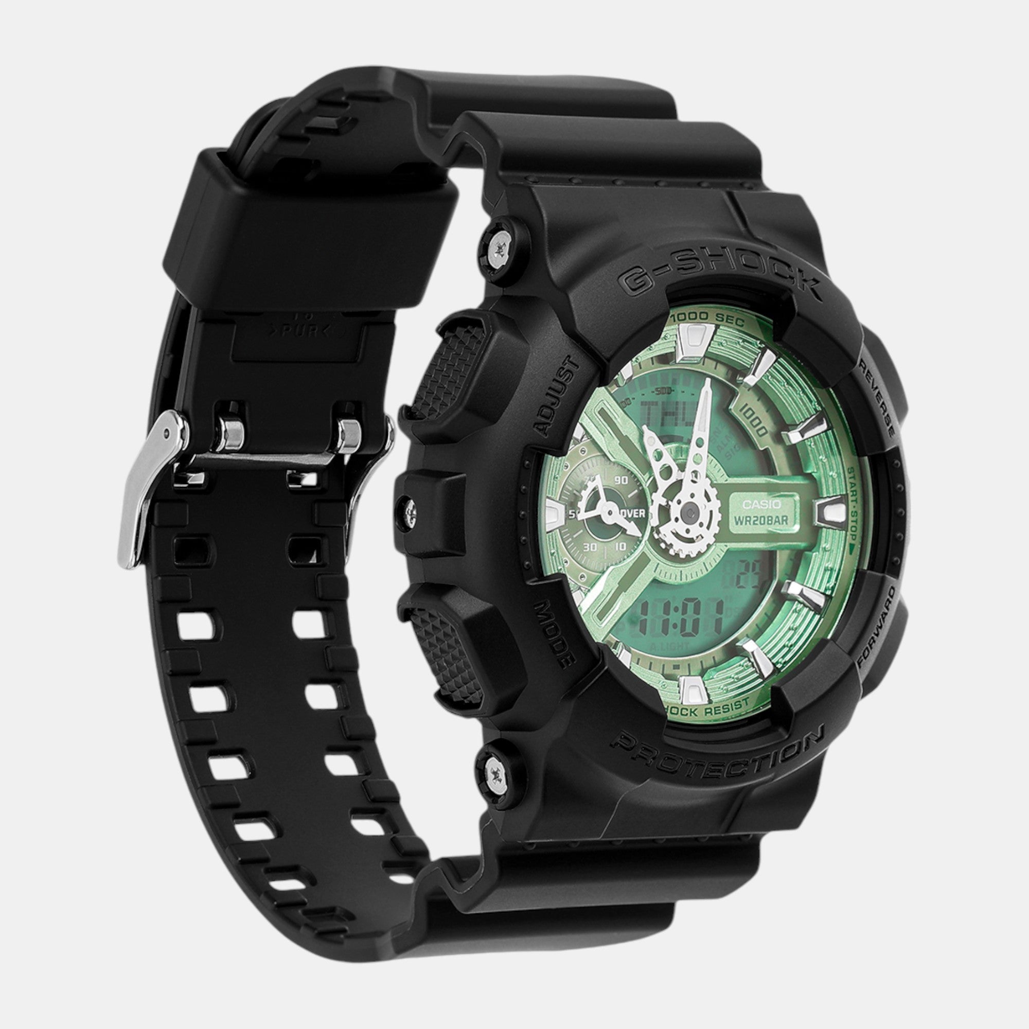 G-Shock Men Quartz Green Dial Analog-Digital Resin Watch G1519