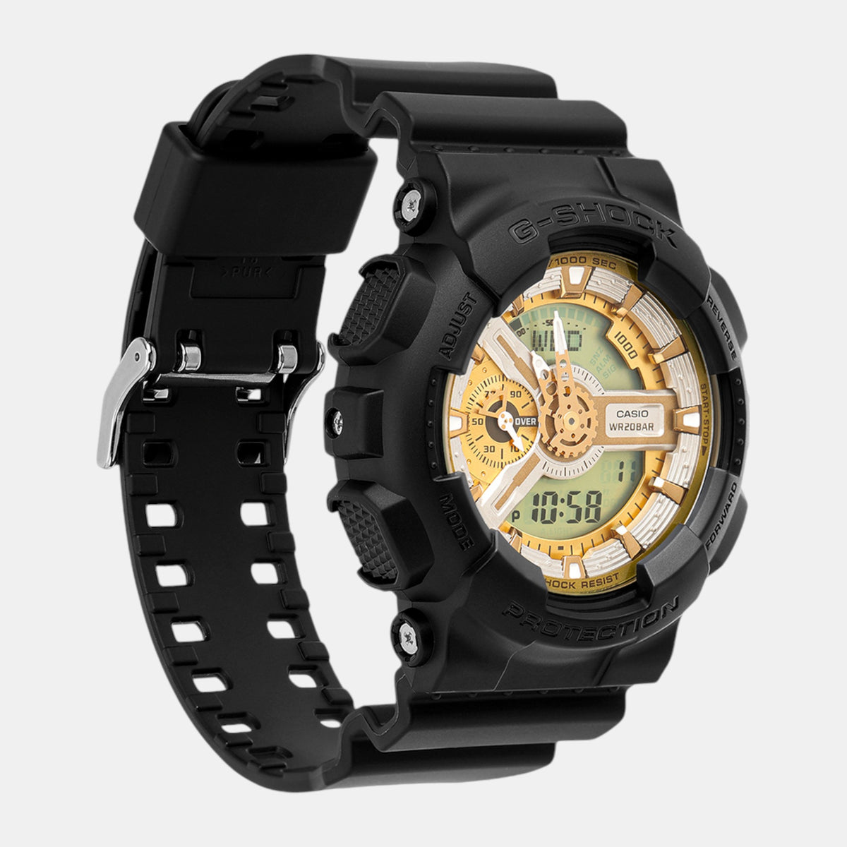 G-Shock Men Quartz Gold Dial Analog-Digital Resin Watch G1520