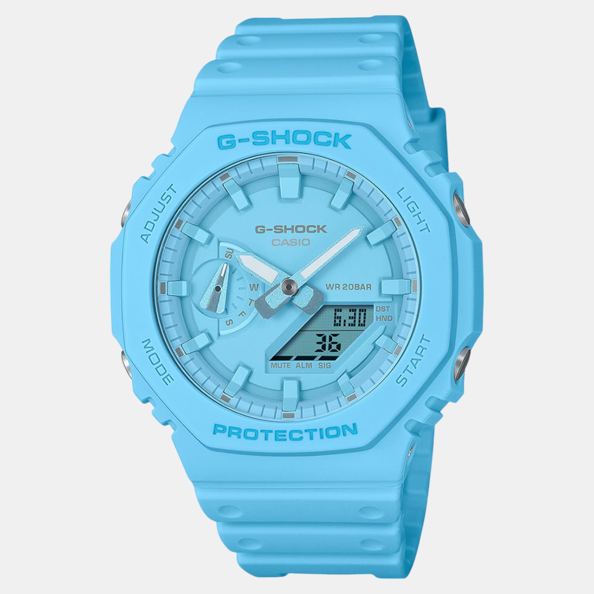 G-Shock Men Quartz Blue Dial Analog-Digital Resin Watch G1521