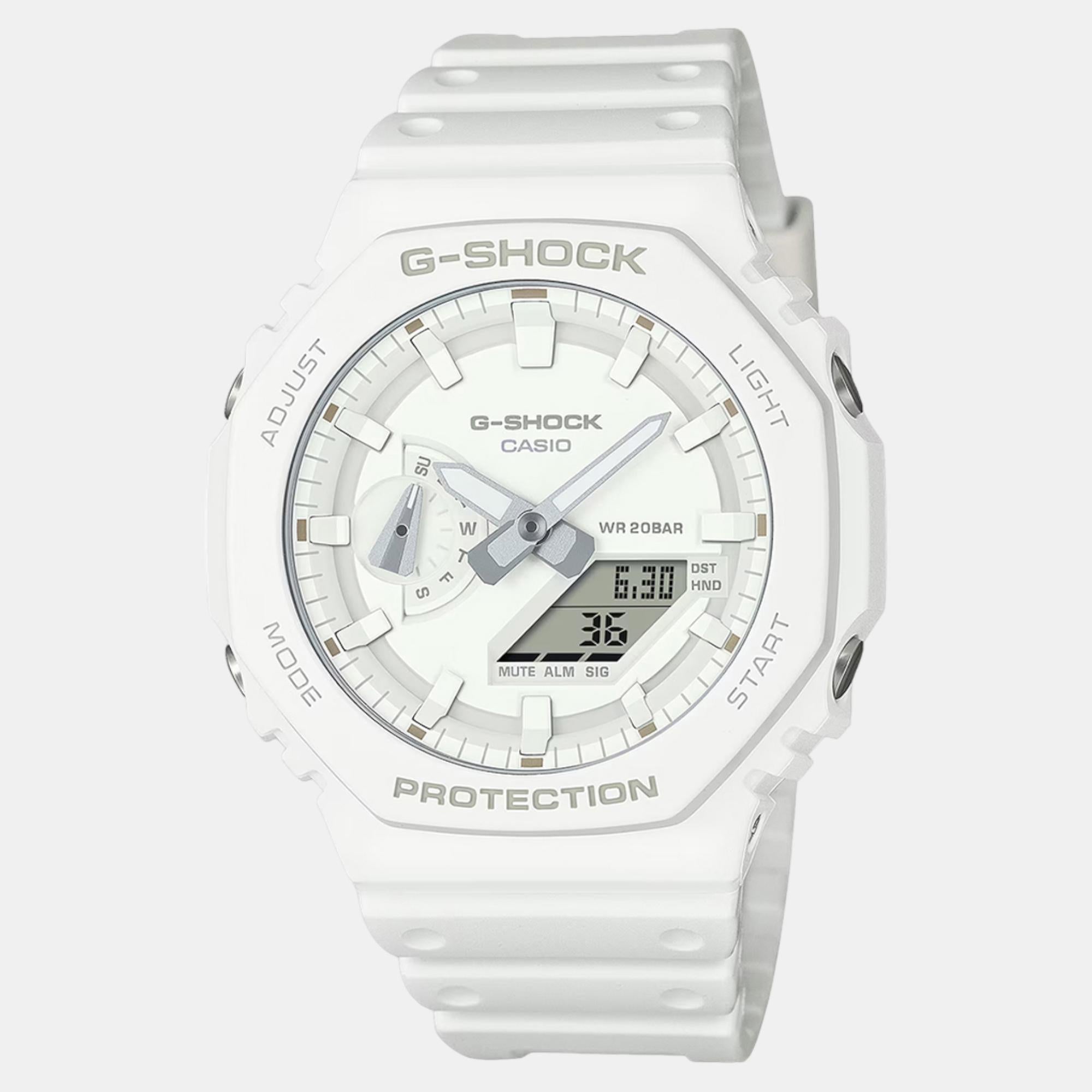 G-Shock Men Quartz White Dial Analog-Digital Resin Watch G1522