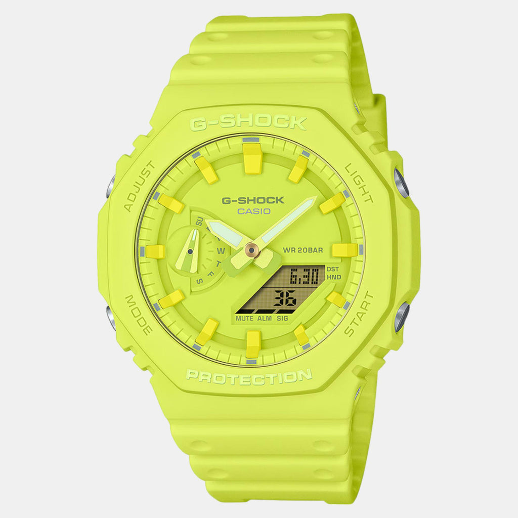 G-Shock Men Quartz Yellow Dial Analog-Digital Resin Watch G1523