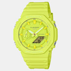 G-Shock Men Quartz Yellow Dial Analog-Digital Resin Watch G1523