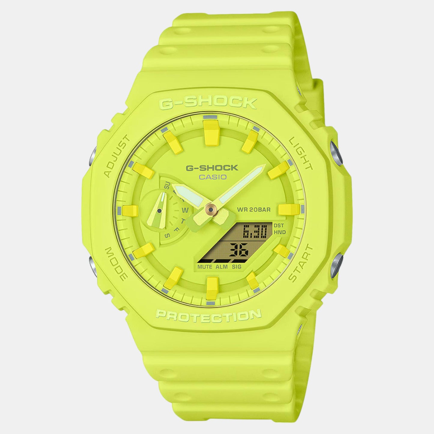 G-Shock Men Quartz Yellow Dial Analog-Digital Resin Watch G1523