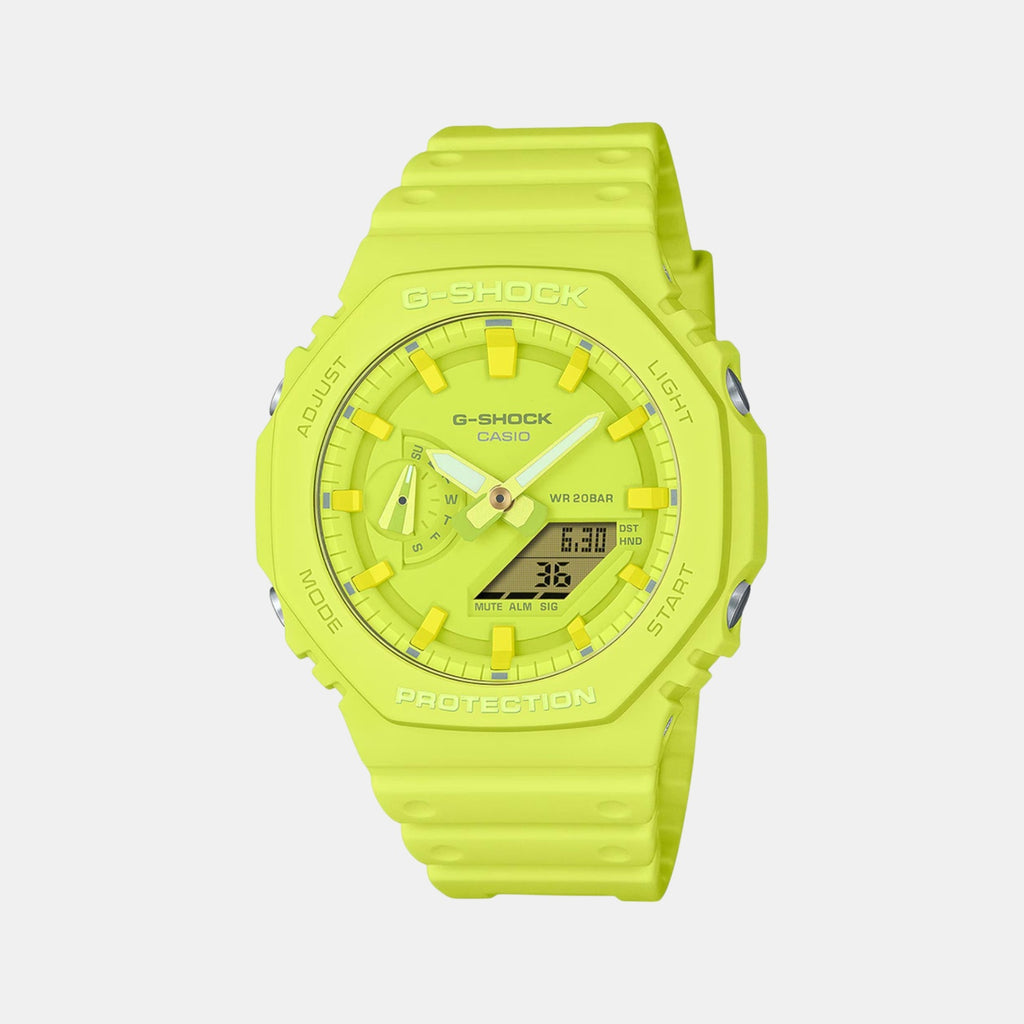 G-Shock Men Quartz Yellow Dial Analog-Digital Resin Watch G1523