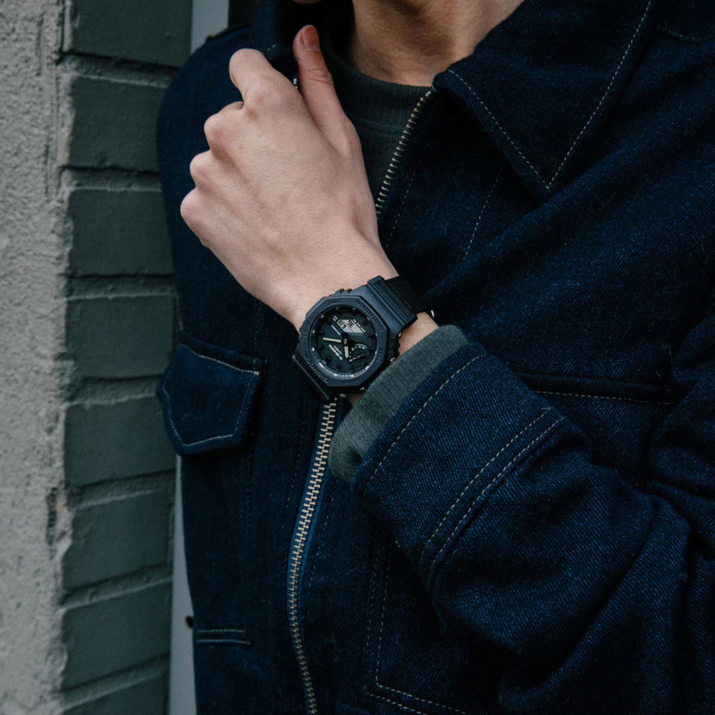 G-Shock Men Quartz Black Dial Analog-Digital Fabric Watch G1524