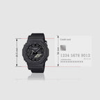 G-Shock Men Quartz Black Dial Analog-Digital Fabric Watch G1524