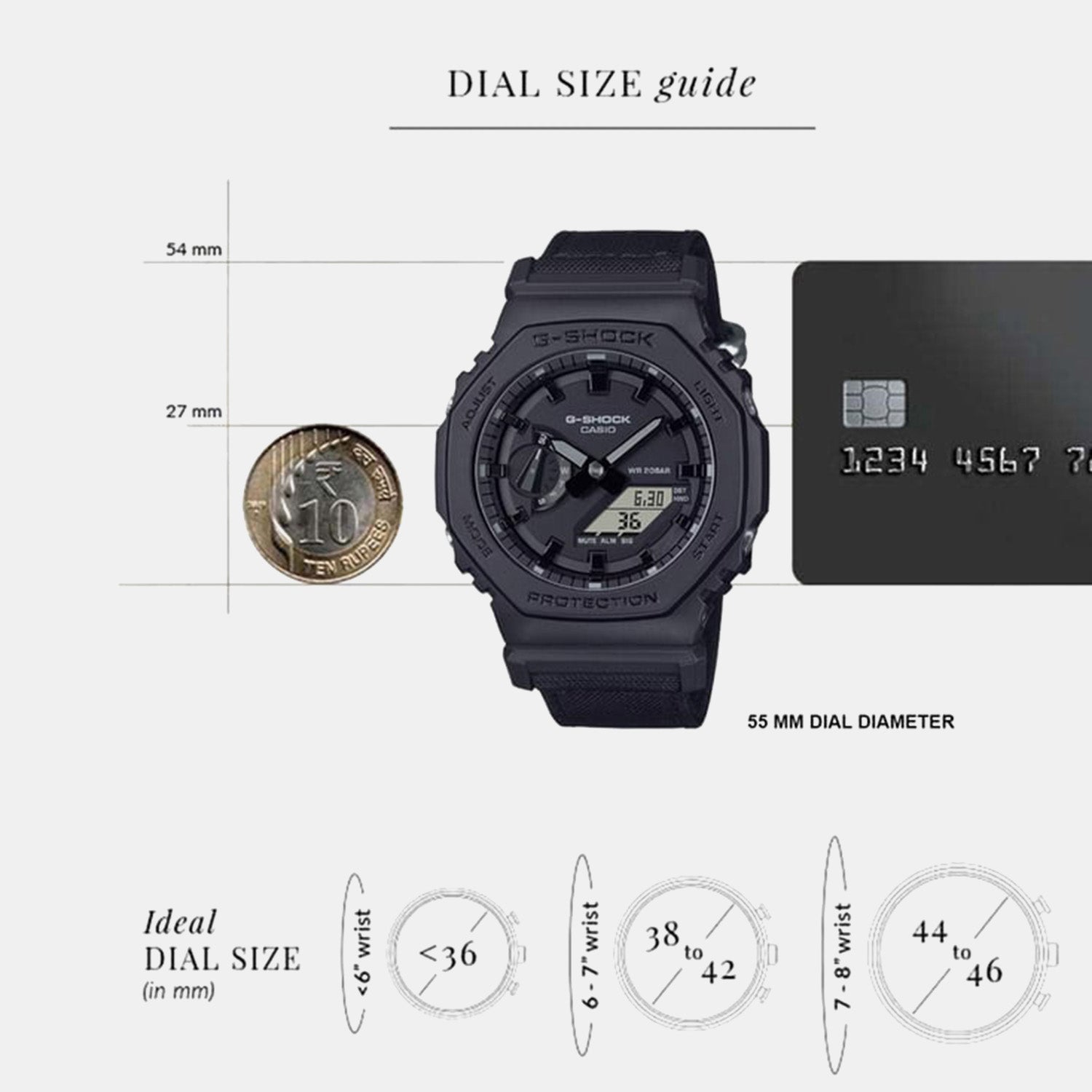 G-Shock Men Quartz Black Dial Analog-Digital Fabric Watch G1524